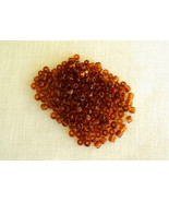 One Package of 400 Craft Amber Gold Acrylic 1/8&quot; Wide Disc Beads -Free S... - £3.58 GBP