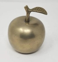 Vintage  Brass Bell Apple with Stem &amp; Leaf Shape About 3 inches Tall U141 - £11.98 GBP