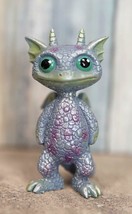 Small Aurora Borealis Capiz Baby Dragon Statue 3.5&quot;H Fantasy Wyrmling Figurine - £13.30 GBP
