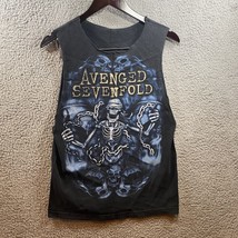 Women’s Avenged Sevenfold Shirt Concert Tour 2010 Cut Neck And Arms Fade... - $13.50