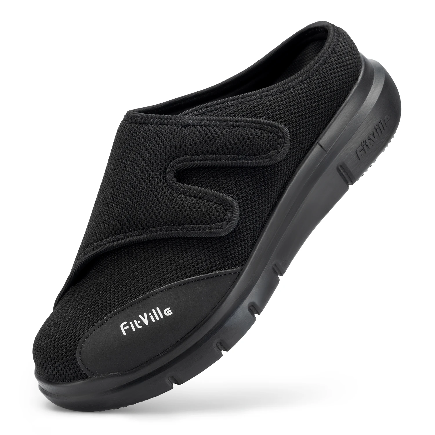 Men&#39;s Half Slippers Diabetic Shoes Extra Wide Adjustable Lightweight Casual Shoe - £46.96 GBP