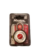Master Lock 1588D Wide Magnification Combination Dial Padlock | Red - £7.84 GBP