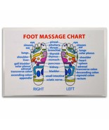 REFLEXOLOGY FOOT MASSAGE WALLET SIZE REFERENCE CARD Chart Pocket Acupres... - $92.66 MXN
