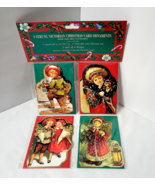 Set 8 Sealed Strung Victorian Christmas Card Ornaments 2 ea of 4 designs... - €19,65 EUR