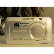 Olympus Stylus 500 Digital 5.0MP Digital Camera - Silver - £43.86 GBP