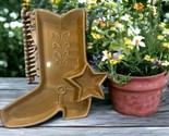 Chip &amp; Dip Cowboy Boot  W Star Spur Dip Bowl Western Rodeo Decor  Block ... - $26.72