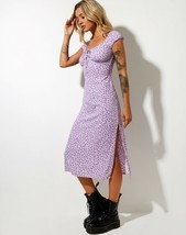 Motel Rocks Lona Dress In Ditsy Rose Lilac (MR18) - £25.06 GBP