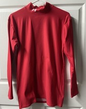 Under Armour Compression Shirt Mens Size XL Red Mock Neck Long Sleeved R... - $16.09