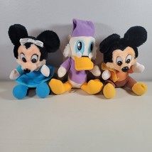 Mickey Mouse Plush Lot of 3 Christmas Carol Mickey Minnie and Scrooge VT... - $11.95