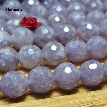 Natural Purple Lepidolite Faceted Round Beads 11.5-12mm Loose Stone Diy Bracelet - £52.78 GBP