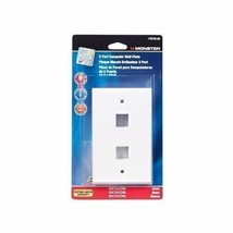 Monster Cable Multi-Media Keystone Wall Plate 2 Port - £27.82 GBP