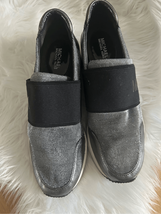 Michael kors black and silver shoes size 7.5 sneakers - $64.35