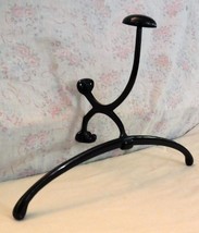 New Heavy Black Wrought Iron Single Coat &amp; Hat Wall Hanging 16&quot; x 11&quot; x.5&quot; - £7.95 GBP