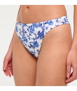Abercrombie &amp; Fitch Mid Rise High Leg Moderate Bikini bottom XS Blue Floral - $24.70