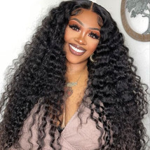 30 Inch Brazilian Raw Virgin Hair 13x6 13X4 Natural Deep Wave Glueless Frontal H - £150.65 GBP