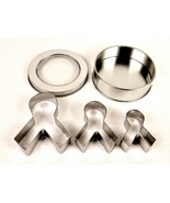 Support Ribbon Cookie Cutters, Set of 3 Sizes, Slip Cover Storage Tin PL... - $10.56 CAD