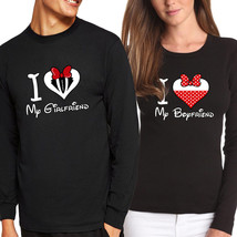 Nwt I Love My Girlfriend / Boyfriend Couple Valentine&#39;s Day Long Sleeve T-SHIRT - £11.98 GBP