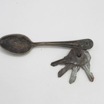 Silver Plate Spoon Key Ring Fob - £19.45 GBP