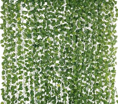Yatim 78-Ft 12 Pack Silk Artificial Ivy Vines Leaf Garland Plants Hanging - £30.65 GBP