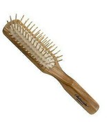 Wooden Handle with Pneumatic Brushes Olivewood Rectangle\/Wood Pins 5118 - £26.33 GBP