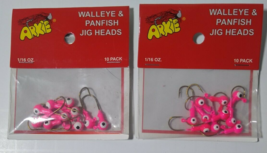 Lot Of 2 Arkie 10-PACK 1/16 Oz. Walleye &amp; Panfish Jig Heads, Pink - £10.55 GBP