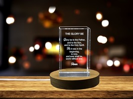 LED Base included | Glory Be to the Father Prayer Sculpted Crystal gift - $484.45 MXN+