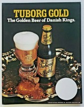 Vintage Tuborg Gold of Danish King Beer Store Sign Carling National NOS 14&quot;x 11&quot; - £14.89 GBP