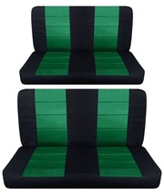 Fits 1968 Dodge Dart 4 door sedan Front and Rear bench seat covers black green - £102.68 GBP