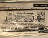 Vintage 92-76 T H &amp; B Yellow 1957 Model Train Decals - $9.89
