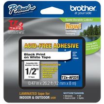 Brother Genuine P-touch TZE-AF231 Tape,1/2&quot; (0.47&quot;) Wide Acid-Free Adhes... - £19.08 GBP+