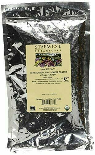 Starwest Botanicals Powdered Ashwagandha Root 1 Pound - $39.84