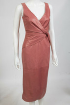 DSquared2 Dusty Rose Lambskin Leather Twisted Leather Dress sz 40 US 4 NWT $3120 - £195.84 GBP