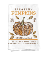 Farm Fresh Pumpkins Vintage 100% Cotton Kitchen Hand Drying Dish Towel - $110.11 MXN