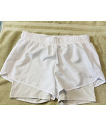 Shorts N.Y.L. Sport New York Laundry Womens Sz L White Lined Athletic Bo... - £13.76 GBP