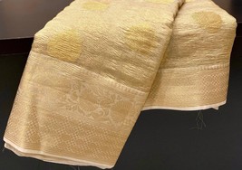 Banarasi tissue crush butta silk sarees for women indian wedding silk sari - £81.33 GBP
