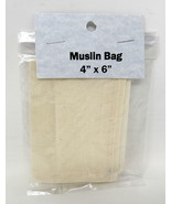 Muslin Spice Bag 4&quot; x 6&quot; Large Herbs Spices Holds 1 Cup Reuseable US Sel... - £7.04 GBP