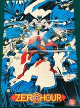 ZERO HOUR Batman Superman (1994) DC Comics  18&quot; x 28&quot; 2-sided promotional poster - £15.81 GBP