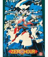 ZERO HOUR Batman Superman (1994) DC Comics  18&quot; x 28&quot; 2-sided promotiona... - £15.56 GBP