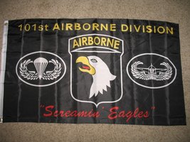 3X5 Black Army 101St Airborne Division Screamin Eagles Flag 3&#39;X5&#39; Licensed - £14.16 GBP