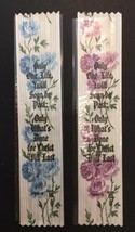 Religious Devotional Ribbon Bookmark FBM-2 Gospel Text Line Asst Floral Lot of 2 - £3.99 GBP