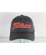 Titleist Golf Spell Out Script Golfing Stretch Fitted Hat Cap Heather Gr... - $30.65 CAD