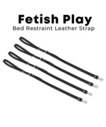 Real Cow Leather Bed Restraints  BDSM 4pc Connector Belt/Leash Straps fo... - €31,00 EUR
