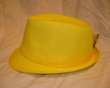 Nollia Unisex Trilby Neon Fedora Hat Bright Solid Neon Yellow Light Weig... - $15.12