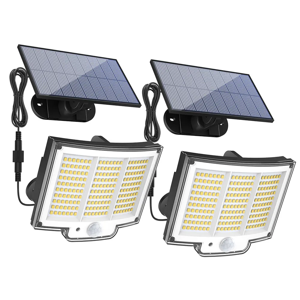 1/2PCS 210LED Split Solar Wall Lamp Outdoor IP65 Waterproof Motion Sensor Solar  - £107.59 GBP