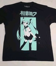 Hatsune Miku Vocaloid Japanese Anime Size L Graphic T ShirtBlack Short S... - $19.68