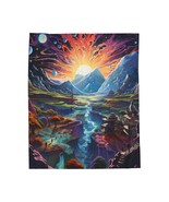 Sunset Serenity at Mountain Lake- Plush Blanket - $23.03 - $51.08