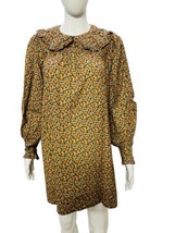 Doen Women Carine Girls Ruffled Long Sleeve Cotton Short Mini Dress S - £309.18 GBP