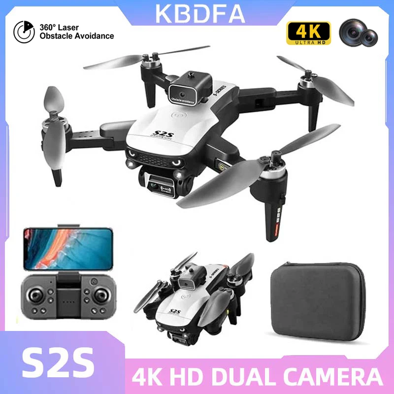 KBDFA New S2S Drone 4K HD Dual Camera Obstacle Avoidance Brushless Motor  - £99.08 GBP+