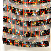 Vintage Christmas Angels Black Multicolor Women Head Neck Sheer Scarf 20... - £10.69 GBP