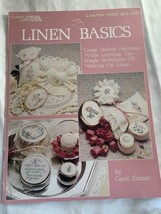 Leisure Arts Linen Basics cross stitch design leaflet book 695 - $6.92